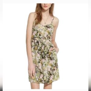 Madewell Sungarden 100% Silk Floral Mini Dress